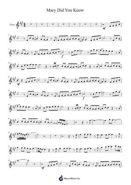 Mary, Did You Know? Sheet Music by undefined-Arr.Saxel