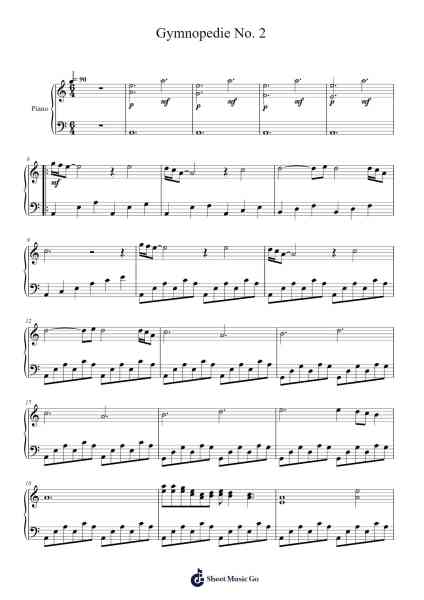 Gymnopedie No. 2 Sheet Music by undefined-Arr.Eipsridge Zangphne