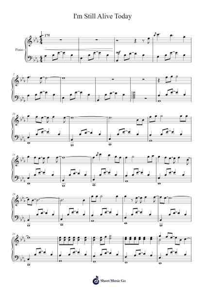 I'm Still Alive Today Sheet Music by 96neko-Arr.Smithtion