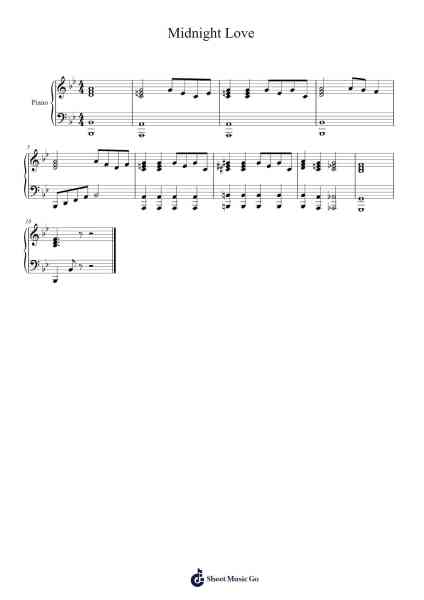 Midnight Love Sheet Music by Telor Wesrene-Arr.Debnoel Croftfrank