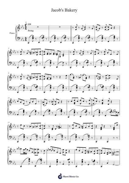 Jacob's Bakery Sheet Music by James Newton Howard-Arr.Bautab