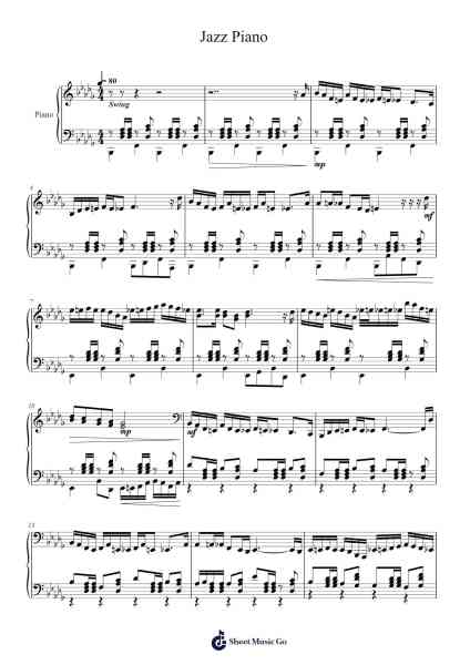 Jazz Piano Sheet Music by undefined-Arr.Spenchi Gushall