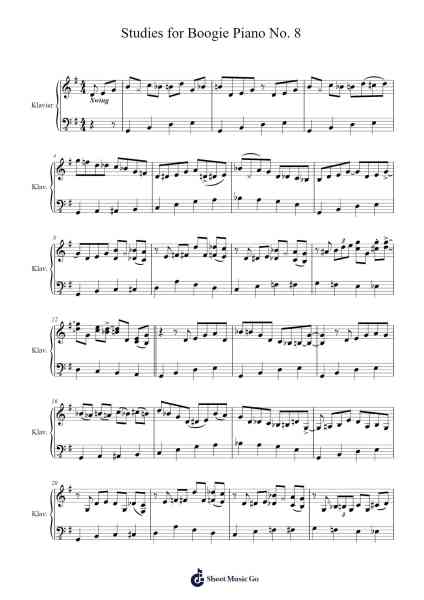 Studies for Boogie Piano No. 8 Sheet Music by undefined-Arr.Greengrant Darvice