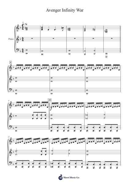 Avenger Infinity War Sheet Music by Jerard Johnson-Arr.Blanmiles