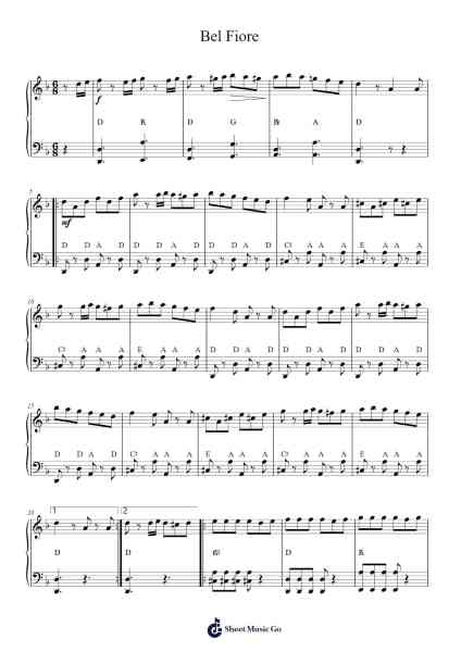 Bel Fiore Sheet Music by undefined-Arr.Leeles Stoweser