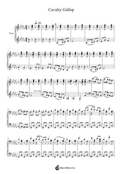 Cavalry Gallop Sheet Music by undefined-Arr.Caerwood Belch