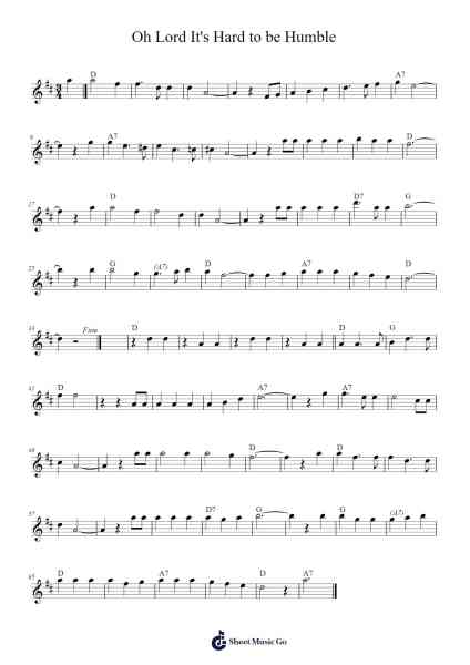 Oh Lord It's Hard to be Humble Sheet Music by Izabelle Roman-Arr.Zaharte Whlith
