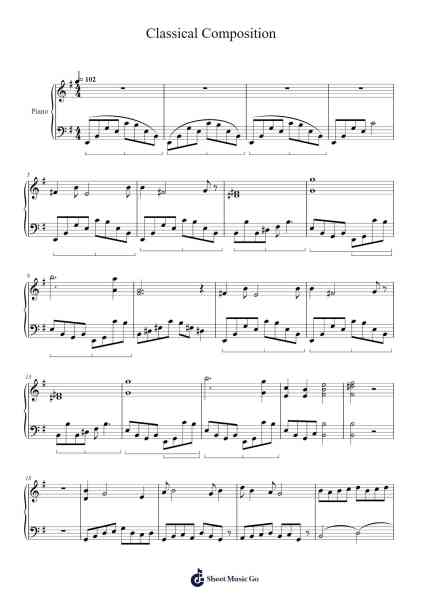 Classical Composition Sheet Music by Hickslin-Arr.Sigjeff