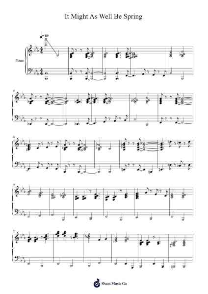 It Might As Well Be Spring Sheet Music by undefined-Arr.Conboyle