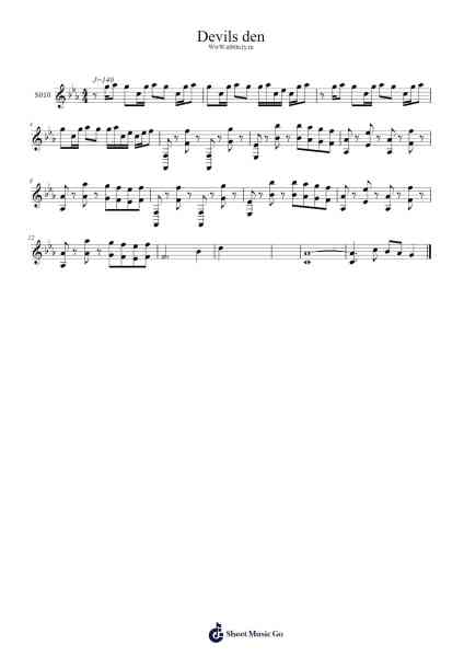 Devils den Sheet Music by undefined-Arr.Huxdia