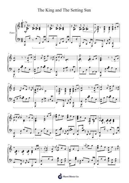 The King and The Setting Sun Sheet Music by Jun Ishikawa-Arr.Sanhan Eipscius