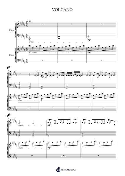 VOLCANO Sheet Music by Stray Kids-Arr.Dawnbian Sherqe