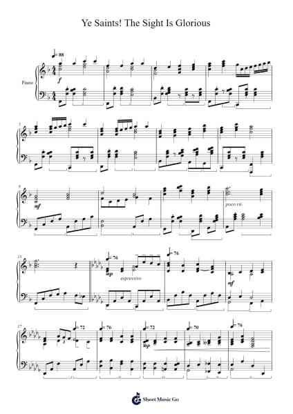 Ye Saints! The Sight Is Glorious Sheet Music by William H. Monk/George Frideric Handel-Arr.Macre Accer