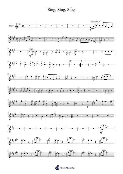 Sing, Sing, Sing 乐谱由 Benny Goodman - 编曲 Carldith Saxdunn