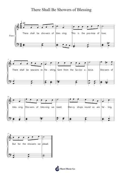 There Shall Be Showers Of Blessing Sheet Music by James McGranahan-Arr.Blandel