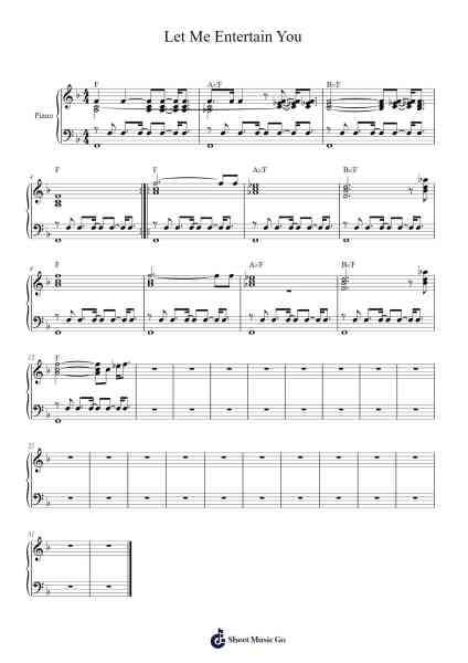 Let Me Entertain You Sheet Music by Robbie Williams-Arr.Wyldemas Sercar