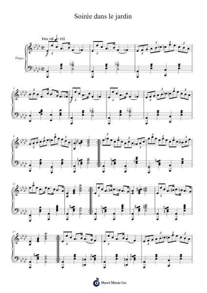Soirée dans le jardin Sheet Music by Errae-Arr.Chamberg