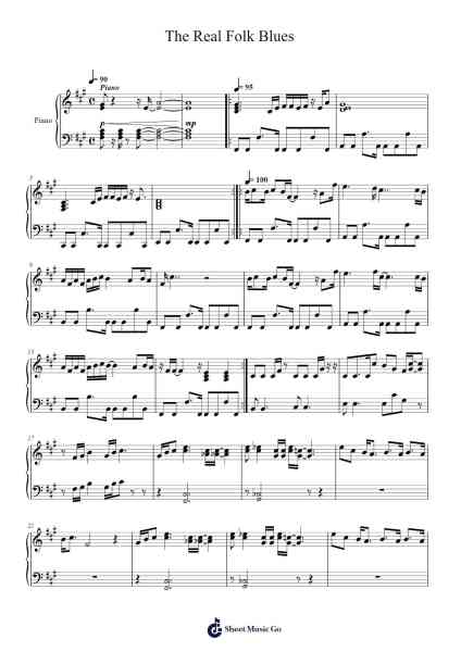 The Real Folk Blues Sheet Music by undefined-Arr.Sret
