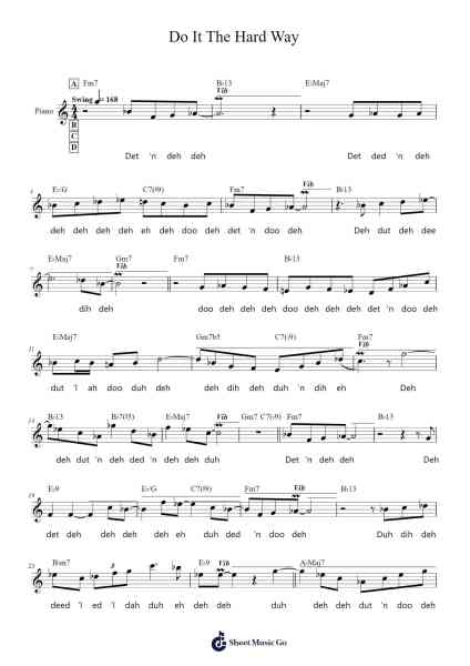 Do It The Hard Way Sheet Music by Chet Baker-Arr.Maudky Clairebey