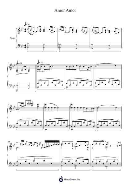 Amor, amor Sheet Music by Rafael Pérez Botija-Arr.Jusmens