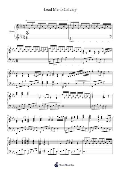 Lead Me to Calvary Sheet Music by undefined-Arr.Orcolm