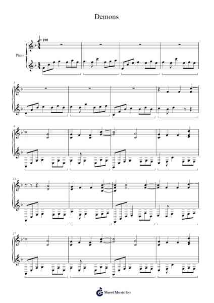 Demons Notenblatt von Casper-Arr.O'Cady Bobde