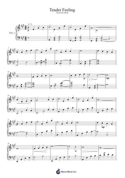 Tender Feeling Sword Art Online Sheet Music by Kyoto Ide-Arr.Bilmons Magmeg
