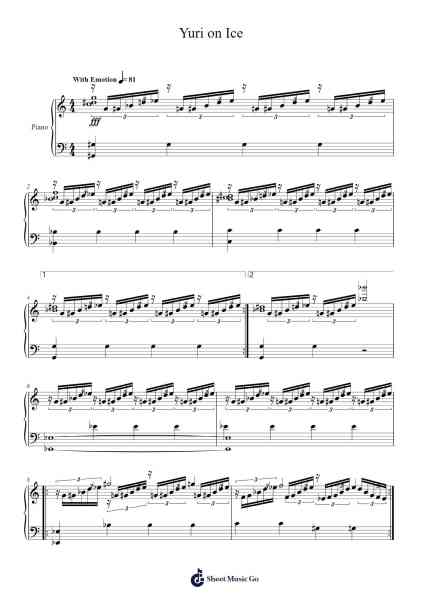 Yuri on Ice Sheet Music by Kubo-Arr.Lencher Jameswyatt