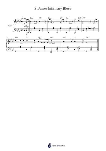 St James Infirmary Blues Sheet Music by Don Redman-Arr.Irbald Jouvier