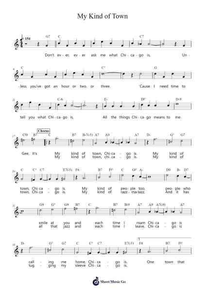 My Kind of Town Sheet Music by Jimmy van Heusen-Arr.Jenrene Fares