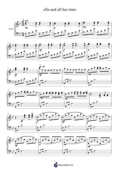 ella and all her stars Sheet Music by clare eleanor-Arr.Fordtrid Lawsweet
