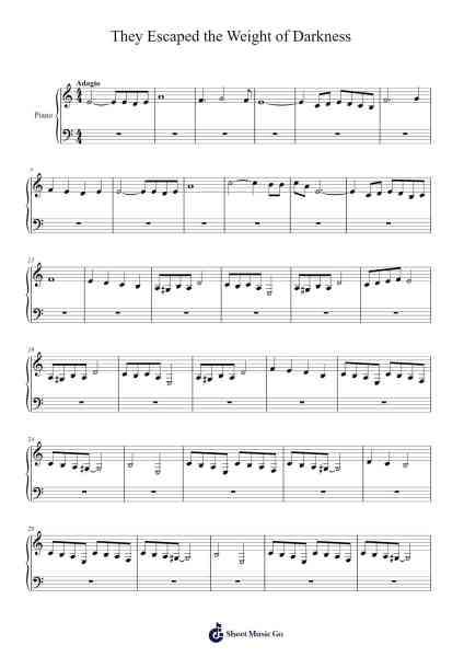 They Escaped the Weight of Darkness Sheet Music by Agalloch-Arr.Dawnvia