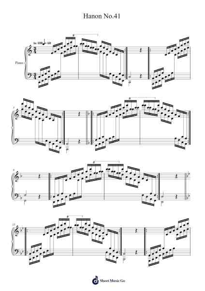 Hanon No.41 Sheet Music by Charles-Louis Hanon-Arr.Sijeff