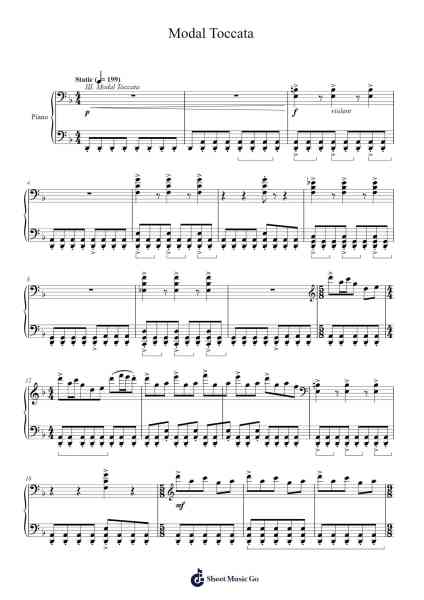 Modal Toccata Sheet Music by Pradeep-Arr.Davebel