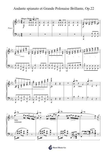 Andante spianato et Grande Polonaise Brillante, Op. 22 Sheet Music by Frédéric Chopin-Arr.Triswolf Roochel
