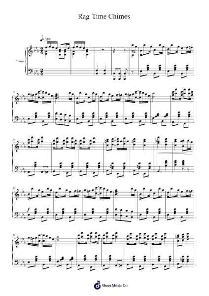Rag-Time Chimes Sheet Music by E A Van Alstyne-Arr.Maltzster Colcott