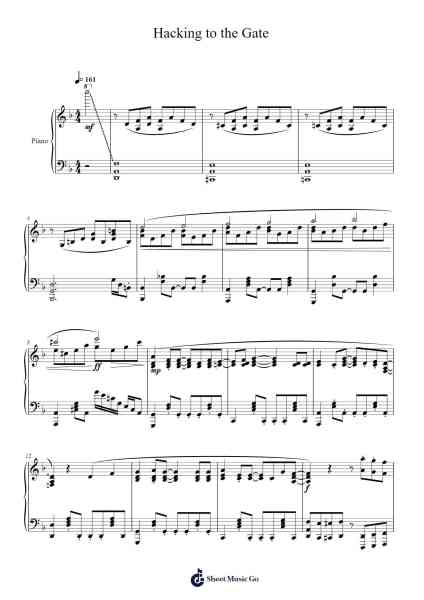 Hacking to the Gate Sheet Music by Kanako Itou-Arr.Galchard