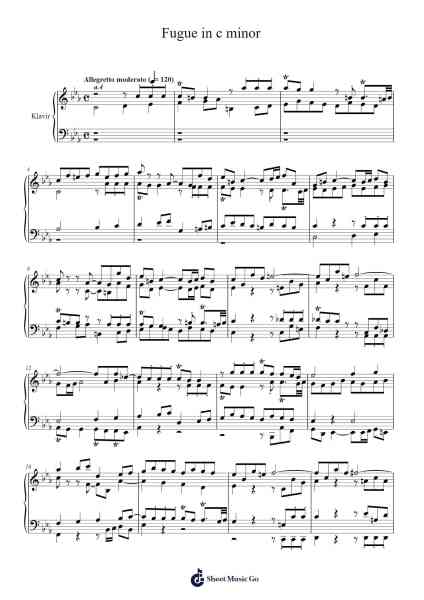 Fugue in c minor Sheet Music by Corjeames-Arr.Yonnggiles