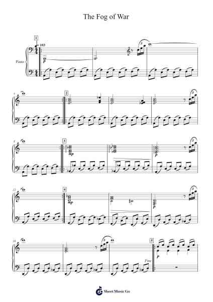 The Fog of War Sheet Music by Philip Glass-Arr.Jesine
