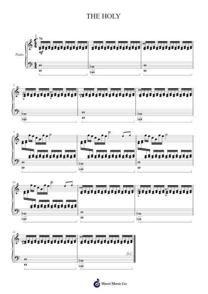 THE HOLY Sheet Music by Toby Fox/Saftur-Arr.Lamjane
