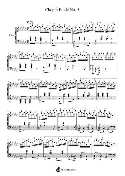 Etude Op. 10 No. 5 in G-Flat Major