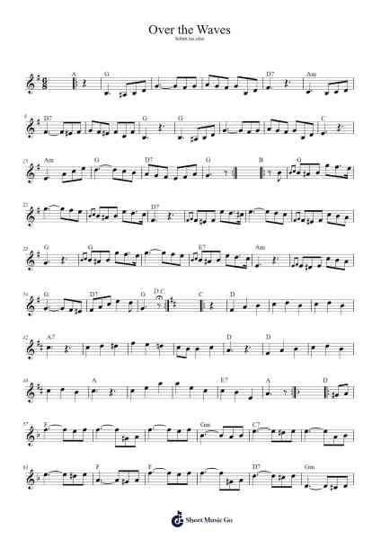 Over the Waves Sheet Music by Juventino Rosas-Arr.Eipsridge Zangphne