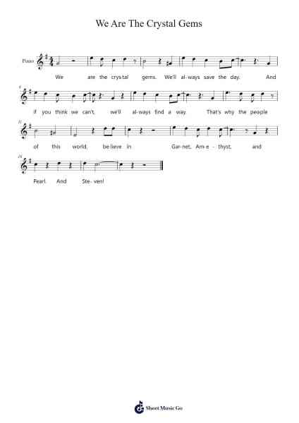 We Are The Crystal Gems Sheet Music by undefined-Arr.Peale