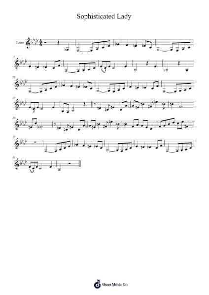 Sophisticated Lady Sheet Music by Johnny Green-Arr.Derlian Sumeo