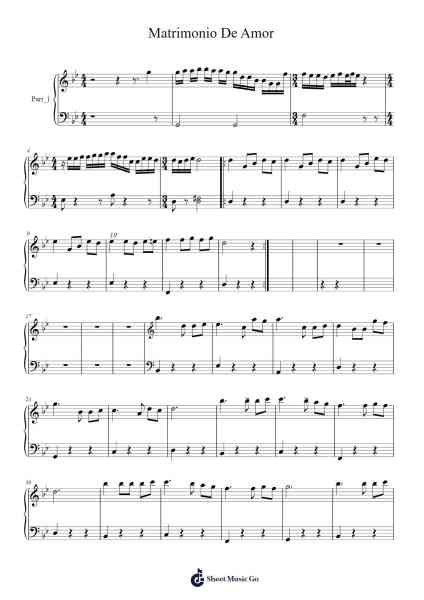 Matrimonio De Amor Sheet Music by -Arr.Yvettenat Iveshall
