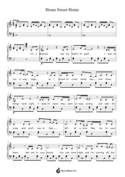 Home Sweet Home Sheet Music by Mötley Crüe/Deep Purple-Arr.Hornwald