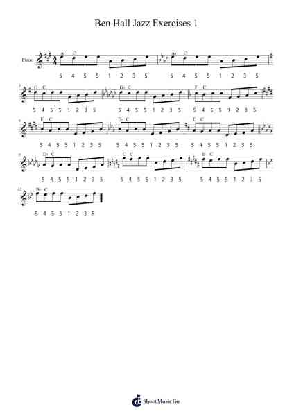 Ben Hall Jazz Exercises 1 Sheet Music by undefined-Arr.Georpir Manback