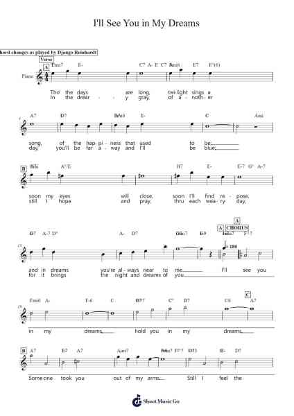 I'll See You in My Dreams Sheet Music by Isham Jones-Arr.Deirmand
