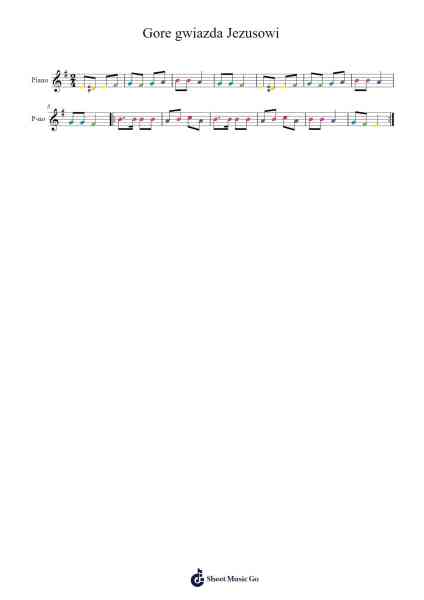Gore gwiazda Jezusowi Ноты для фортепиано от Marcin Pytlowany-Arr.Lanceriah Bunlynch