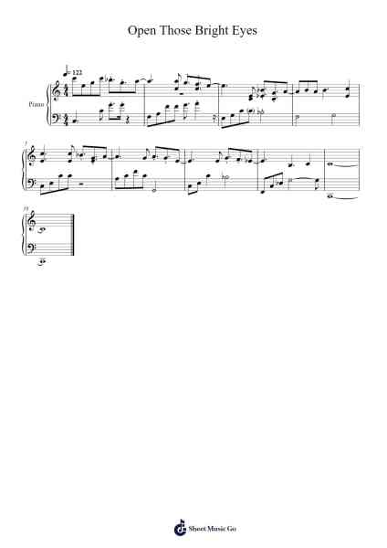 Open Those Bright Eyes Sheet Music by Kevin MacLeod-Arr.Steyule Lanceac